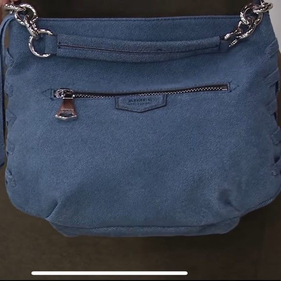 *SOLD* NWT Aimee Kestenberg Leather Convertible Crossbody - Onyx - Dark Denim - Picture 2 of 13